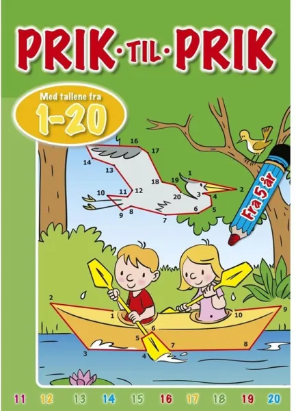 Piste piste -tehtäväkirja numeroilla 1–20 (Kano) - Harrastus - vihkonen